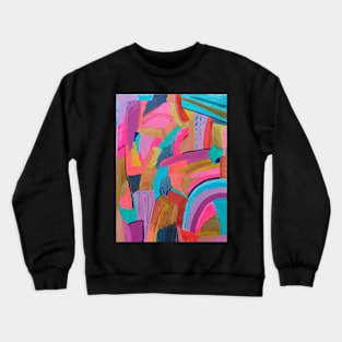 Bright Expressive Abstract Crewneck Sweatshirt